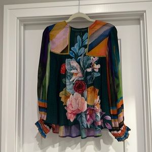 Anthropologie Bl^nk Miranda Peasant blouse in Holly